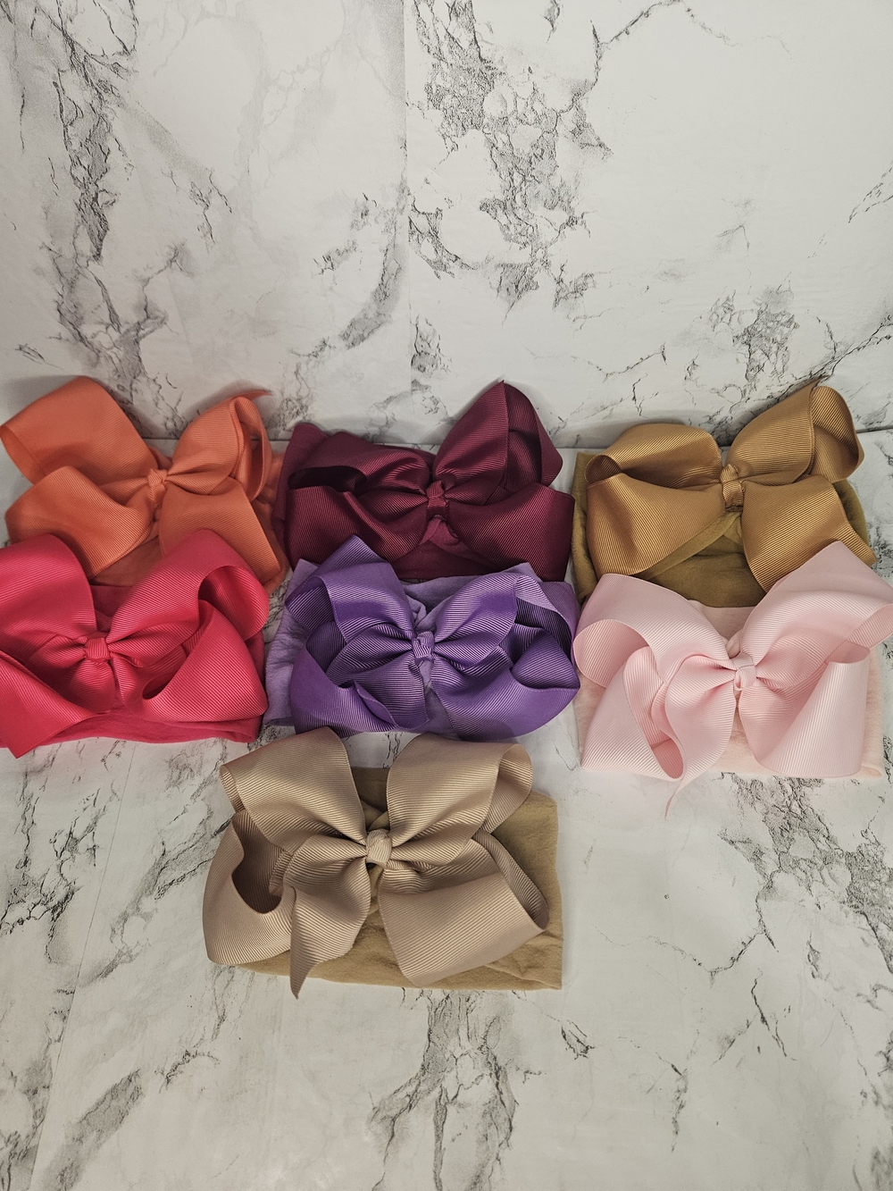 Baby Girl Satin Big Bow Headband Lot